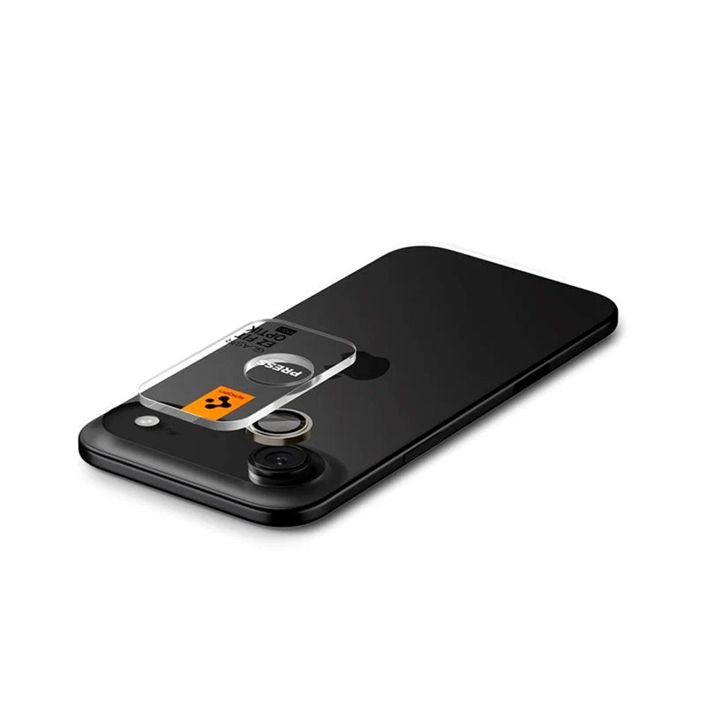 Película Protetora de Câmera Traseira Spigen GlastR EZ FIT Optik Pro para Apple iPhone 17 Air, Vidro Temperado, Conjunto de 2 Peças, Preta