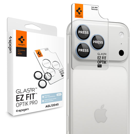 Película protetora para Câmara Traseira Spigen GlastR EZ FIT Optik Pro para Apple iPhone 18 Pro / 18 Pro Max, Vidro Temperado, Conjunto de 2 peças, Azul AGL12045