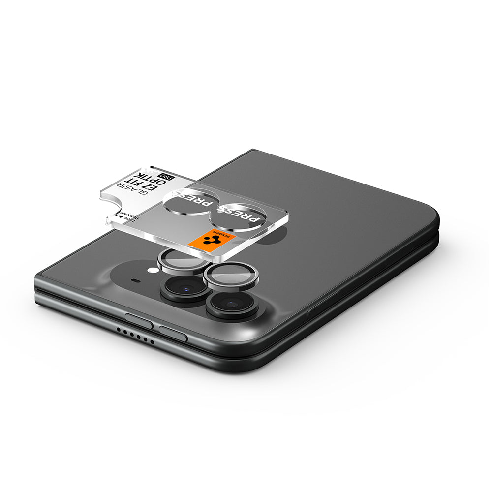 Película protetora para Câmara Traseira Spigen GlastR EZ FIT Optik Pro para Apple iPhone Duo, Vidro Temperado, Conjunto de 2 peças, Cinzento AGL12012