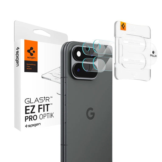 Película protetora para Câmara Traseira Spigen GlastR EZ FIT Optik Pro para Google Pixel 11 Pro Fold, Vidro Temperado, Conjunto de 2 peças, Transparente AGL11491