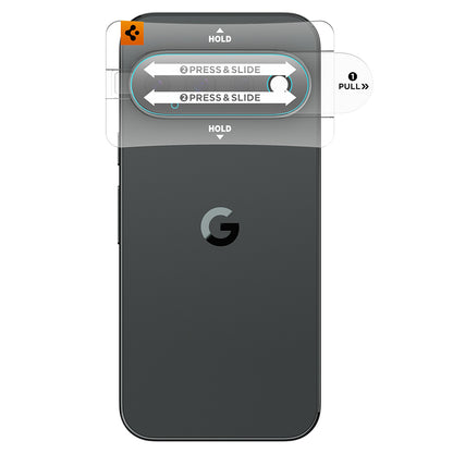 Película protetora para Câmara Traseira Spigen GlastR EZ FIT Optik Pro para Google Pixel 11 Pro, Vidro Temperado, Conjunto de 2 peças, Preto AGL11484