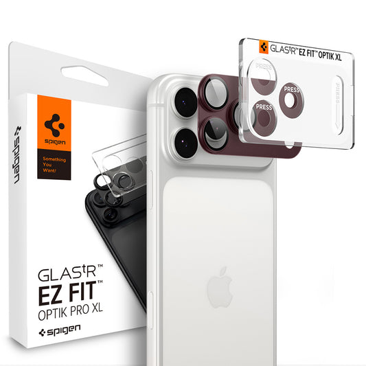 Película protetora para Câmara Traseira Spigen GlastR EZ FIT Optik Pro XL para Apple iPhone 18 Pro Max, Vidro Temperado, Vinho AGL12040