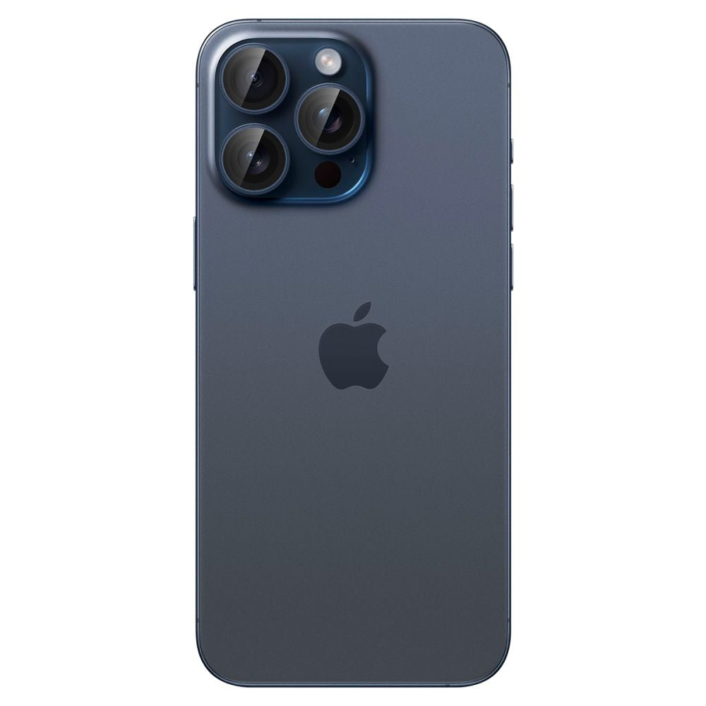 Película Protetora de Câmera Traseira Spigen GlastR EZ FIT Optik Pro para Apple iPhone 16 Pro Max / 16 Pro, Vidro Temperado, Conjunto de 2 Peças, Azul.