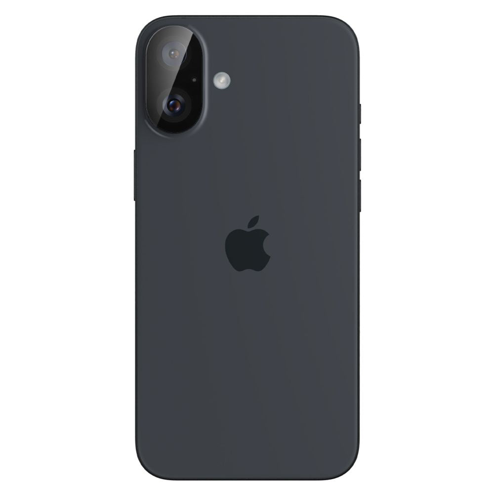 Película Protetora de Câmera Traseira Spigen GlastR Optik para Apple iPhone 16 Plus / 16, Vidro Temperado, Conjunto de 2 Peças, Preta AGL07922