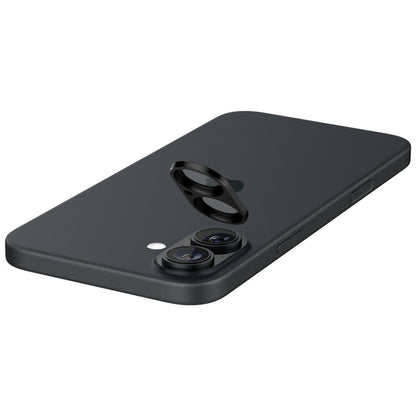 Película Protetora de Câmera Traseira Spigen GlastR Optik para Apple iPhone 16 Plus / 16, Vidro Temperado, Conjunto de 2 Peças, Preta AGL07922