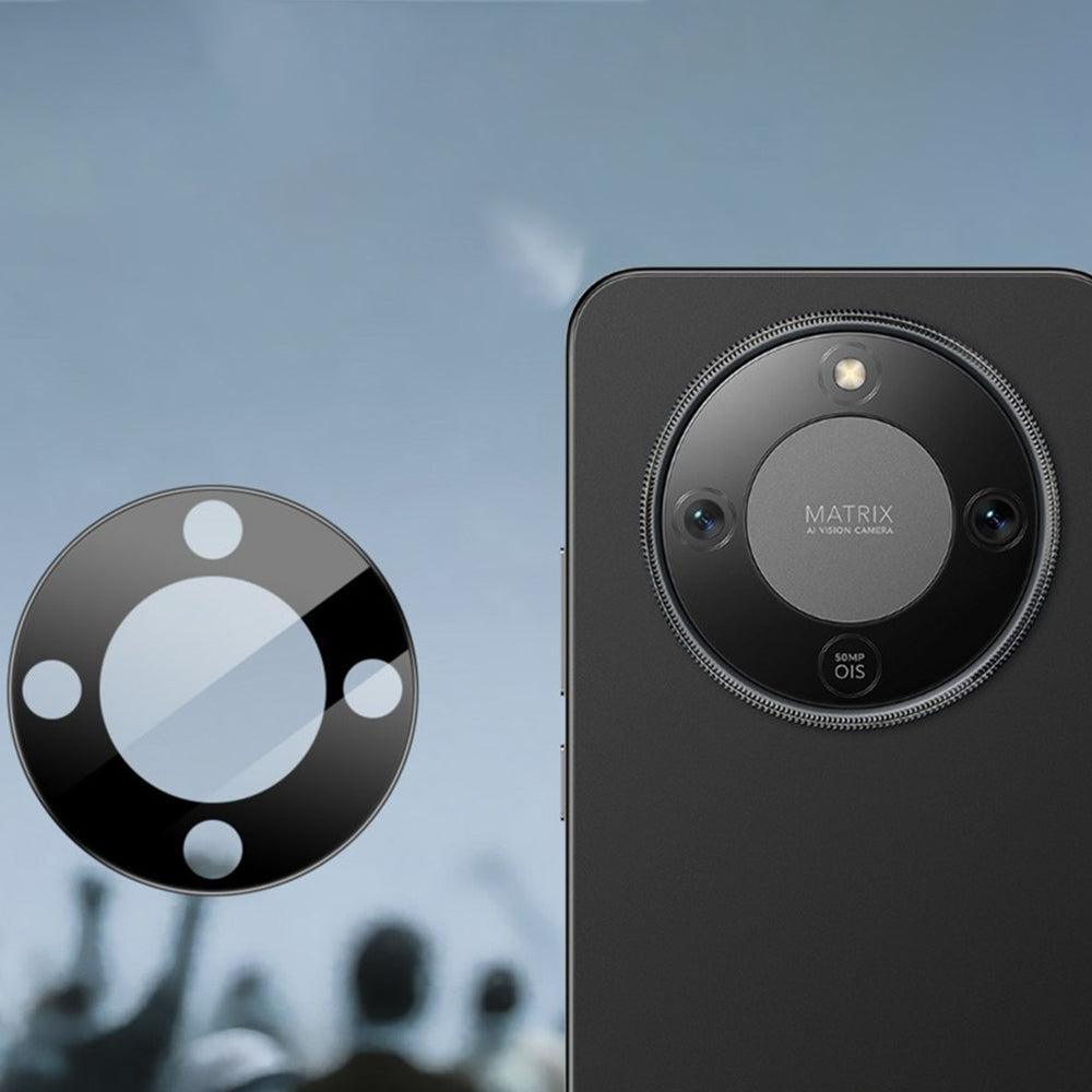 Película Protetora de Câmera Traseira Techsuit para Honor Magic8 Lite, Vidro Temperado, Preta