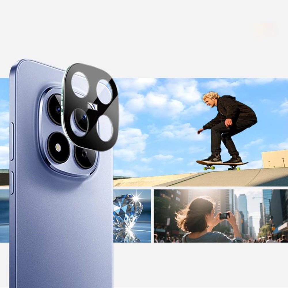 Película de Proteção para Câmera Traseira Techsuit para Xiaomi Redmi Note 15 Pro 5G, Vidro Temperado, Preta
