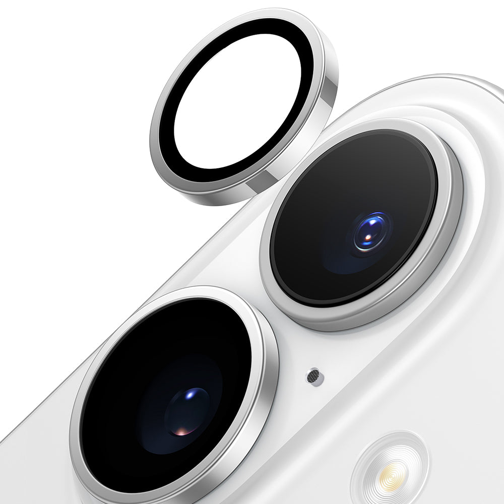 Película Protetora de Câmera Traseira Torras Lensguard para Apple iPhone 16 Plus / 16, Vidro Temperado, Cinza Metálico