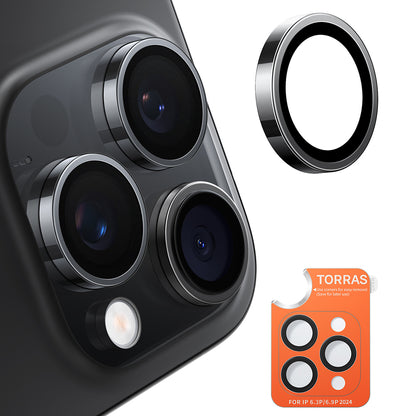 Película protetora para Câmara Traseira Torras Lensguard para Apple iPhone 16 Pro Max / 16 Pro, Vidro Temperado, Preto