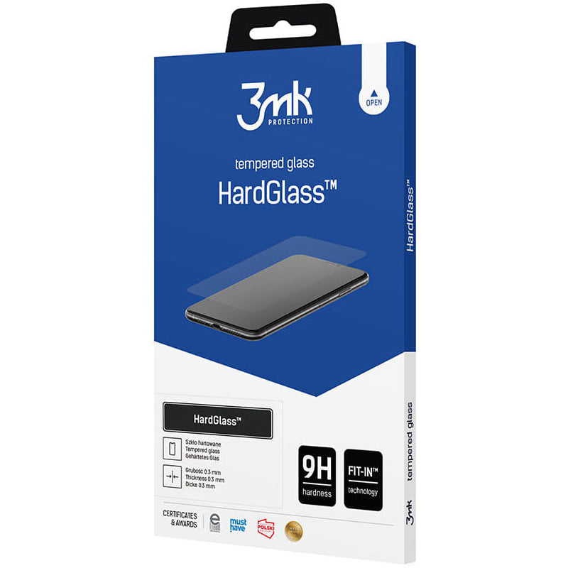 Protetor de ecrã 3MK HardGlass para Samsung Galaxy A34 A346, Cola total, Proteção de vidro, Cola total 