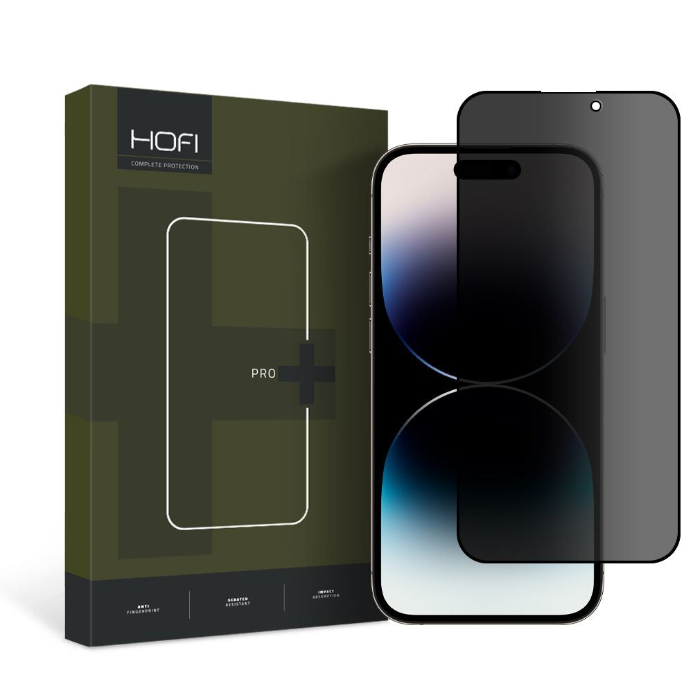 Protetor de ecrã privado HOFI PRO+ para Apple iPhone 14 Pro Max, vidro de proteção, cola total