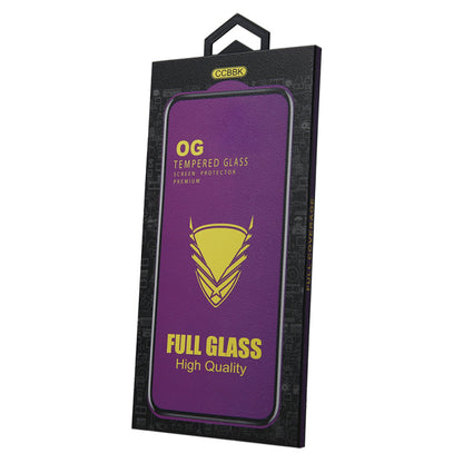 Película protetora de ecrã OEM OG Premium para Apple iPhone 11 / XR, Vidro Temperado, Cola Total, Preta