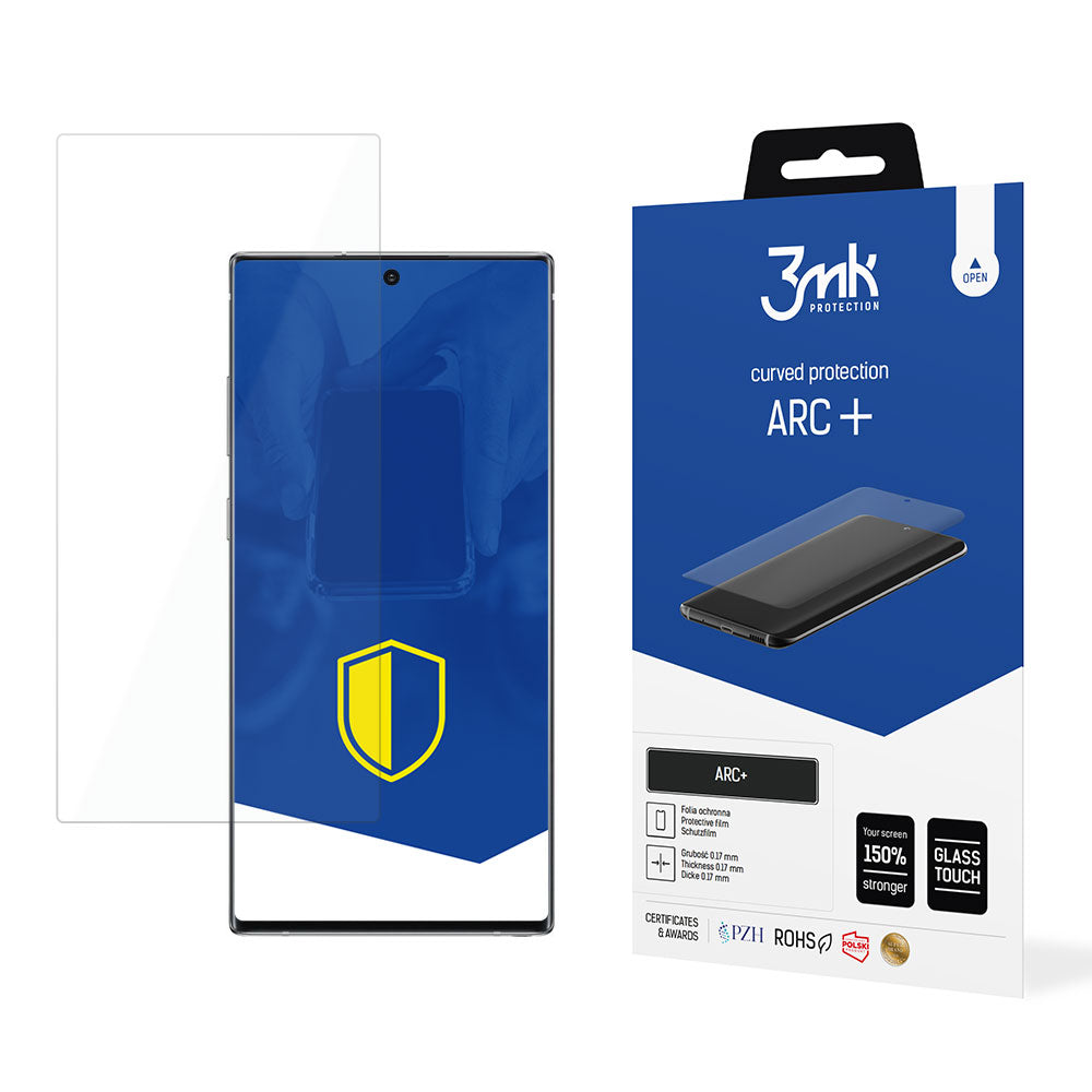 Protetor de ecrã 3MK ARC+ para Samsung Galaxy Note 10+ N975, Plástico 