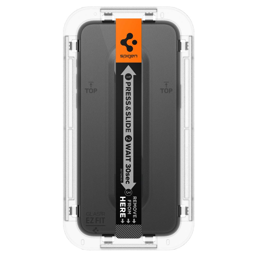 Protetor de ecrã Spigen EZ FIT para Apple iPhone 15 Pro Max, vidro blindado, cola total, 2,5D, compatível com a caixa, preto AGL06879 AGL06879 