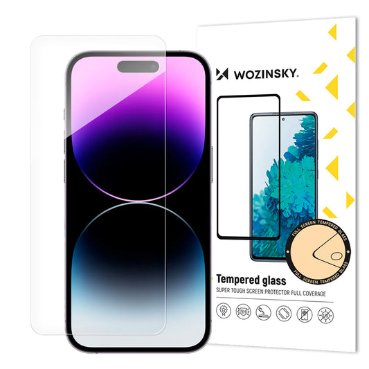 Película protetora de ecrã WZK para Apple iPhone 15 Pro Max, Vidro Temperado, Cola Total
