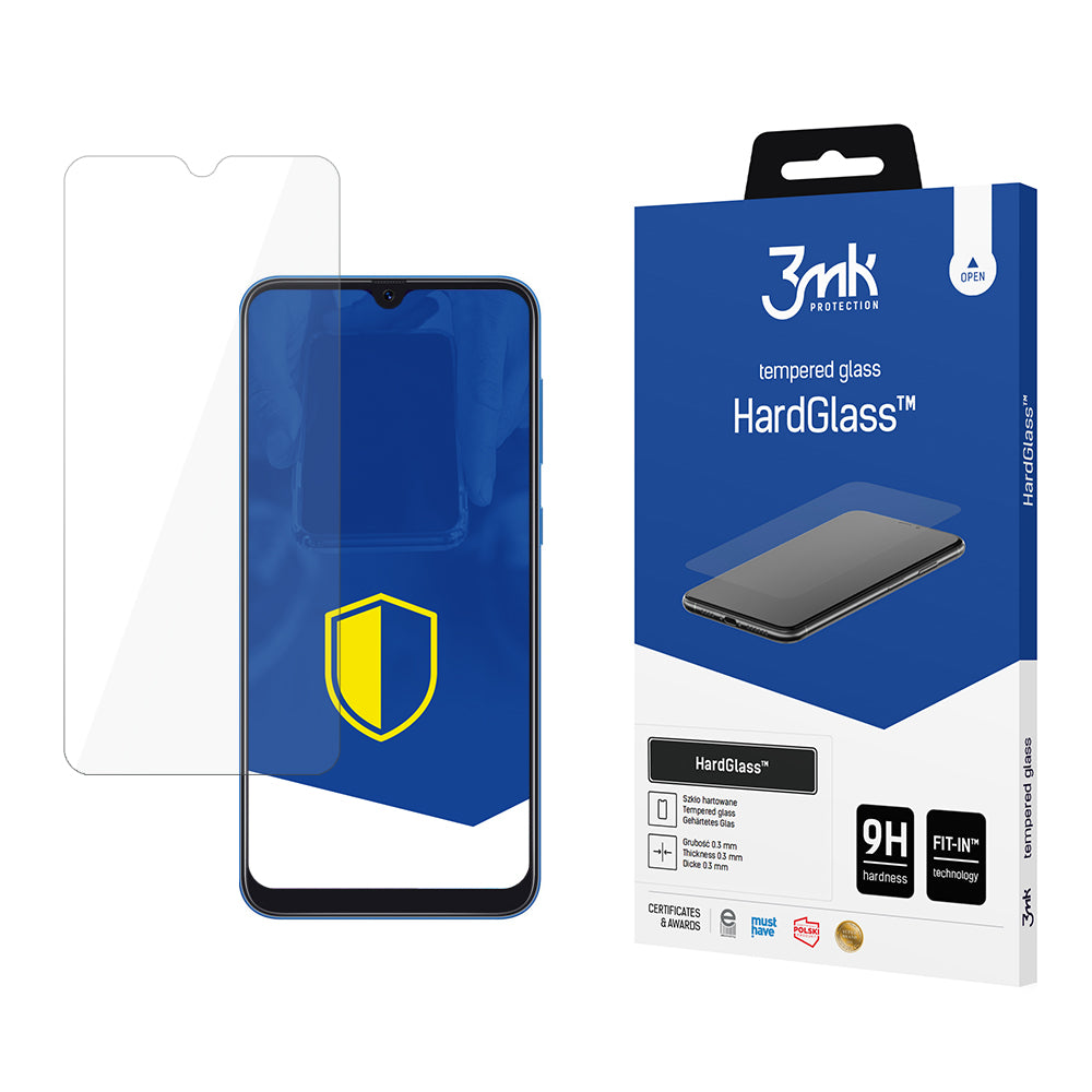 3MK Protetor de ecrã de vidro duro para Samsung Galaxy A50s A507 / A30s A307 / A50 A505 / A30 A305, vidro duro, cola total