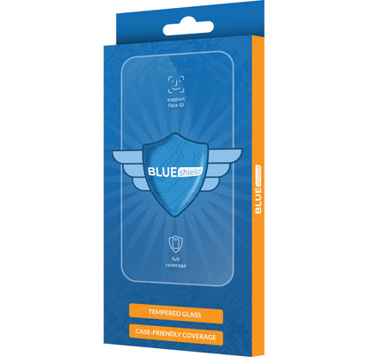 BLUE Shield Protetor de ecrã para Samsung Galaxy A70s A707 / A707 A705, escudo de vidro, cola total, compatível com a caixa, preto 