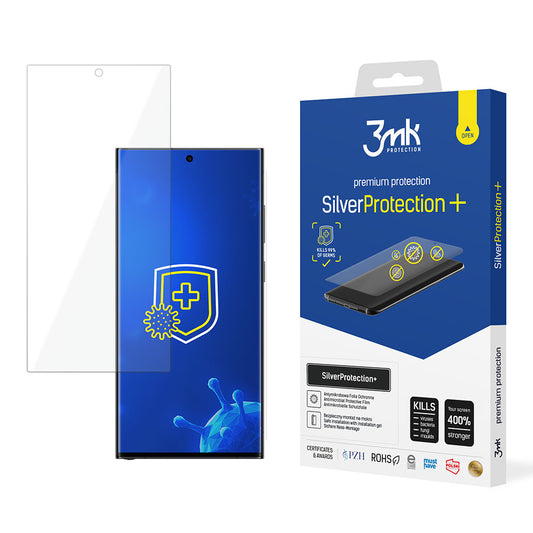 Protetor de ecrã 3MK Silver Protect+ para Samsung Galaxy S24 Ultra S928, Plástico 