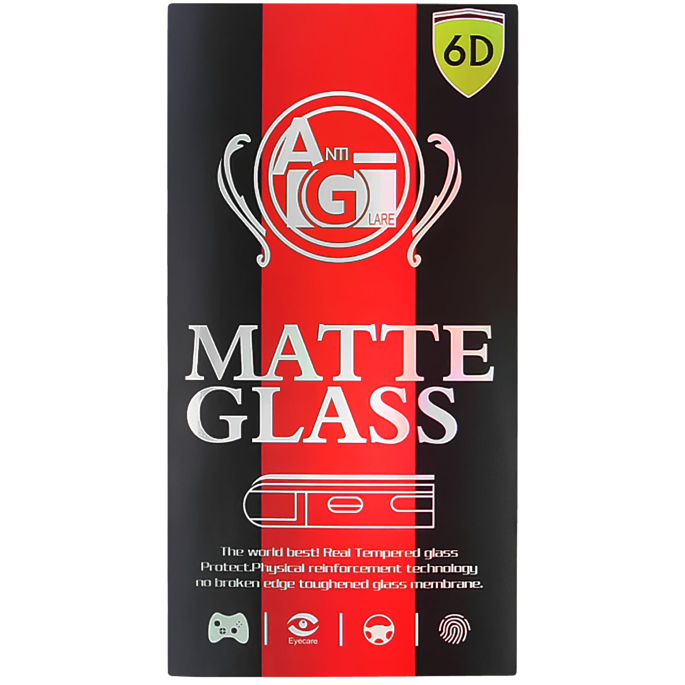 Protetor de ecrã mate OEM para Samsung Galaxy S21 FE 5G G990, proteção de vidro, cola total, 6D, preto 