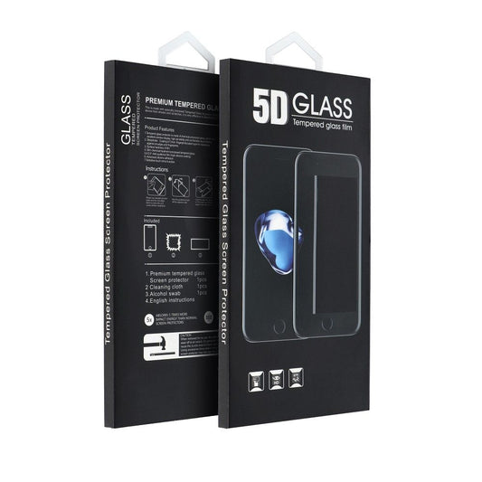 Película protetora de ecrã OEM para Xiaomi Redmi Note 10S / Note 10, Vidro Temperado, Cola Total, 5D, Preta