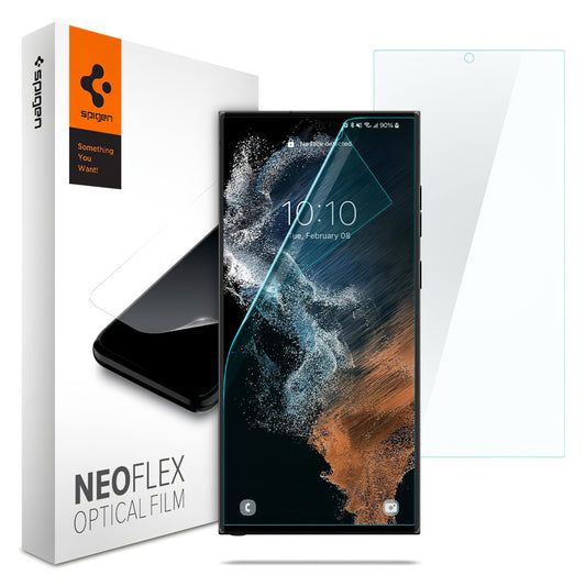 Protetor de ecrã Spigen Neo Flex para Samsung Galaxy S22 Ultra 5G S908, HydroGel, Conjunto 2 peças AFL04137 