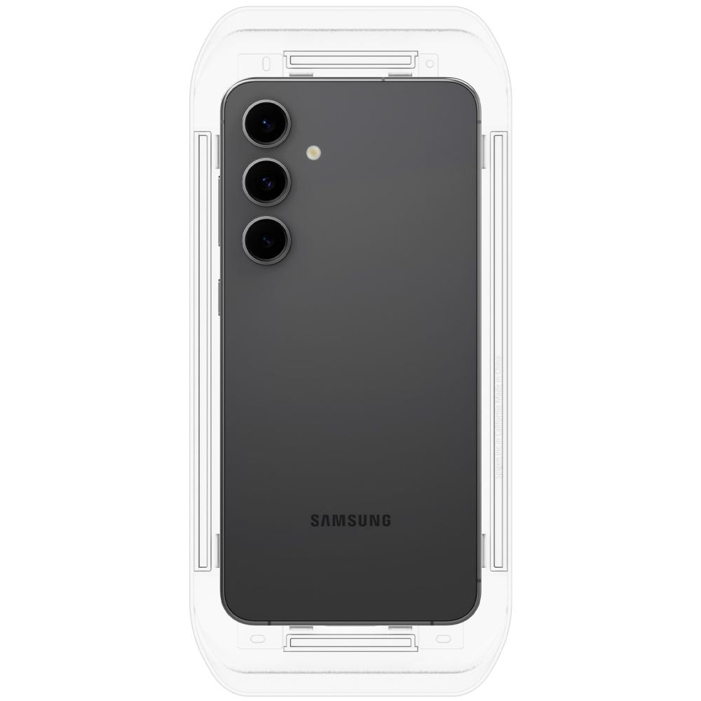 Protetor de ecrã Spigen EZ FIT para Samsung Galaxy S24 FE S721, proteção de vidro, cola total, conjunto de 2 peças AGL08729 