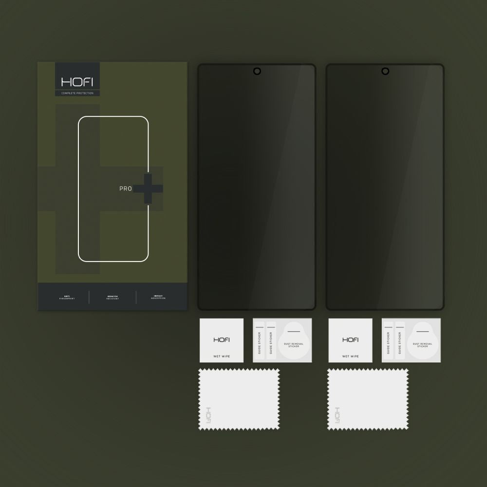 Película protetora de ecrã Privacy HOFI Glass PRO+ para Samsung Galaxy S25 Ultra S938, Vidro Temperado, Cola Total, Conjunto de 2 unidades