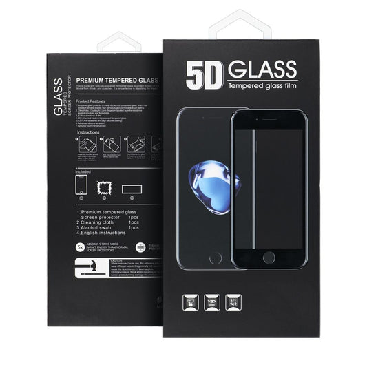 Película protetora de ecrã OEM para Samsung Galaxy S25+ S936, Vidro Temperado, Cola Total, 5D, Preta