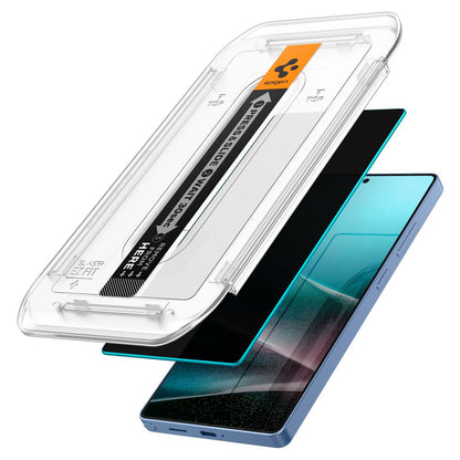 Película protetora de ecrã Privacy Spigen GlastR EZ FIT HD para Samsung Galaxy S25 Ultra S938, Vidro Temperado, Cola Total, Conjunto de 2 unidades AGL09335