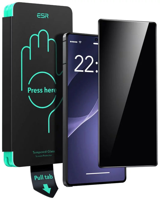 Película Protetora de Ecrã Privacy ESR para Samsung Galaxy S25 Ultra S938, Vidro Temperado, Colagem Total