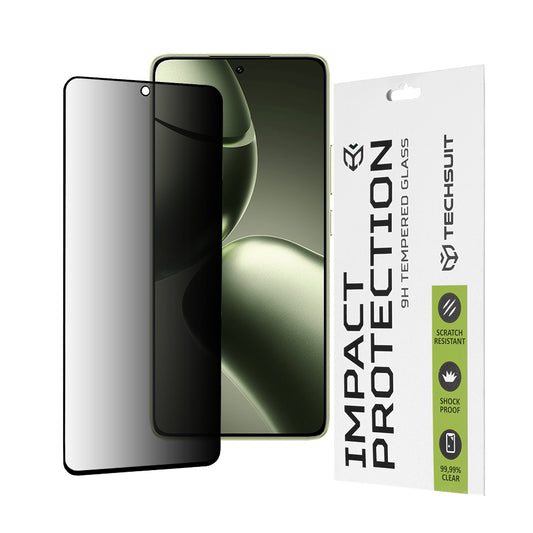 Película protetora de ecrã Privacy Techsuit para Xiaomi 14T Pro / 14T, Vidro Temperado, Cola Total, 111D
