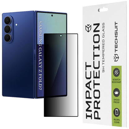 Película protetora de ecrã exterior Privacy Techsuit para Samsung Galaxy Z Fold7 F966, vidro temperado, cola total, 111D