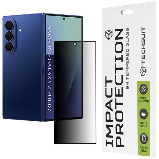 Película protetora de ecrã exterior Privacy Techsuit para Samsung Galaxy Z Fold7 F966, vidro temperado, cola total, 111D