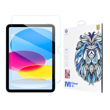 Película protetora de ecrã Clear Lito Classic para Apple iPad (2025) / (2022), Vidro Temperado, Cola Total, 2.5D