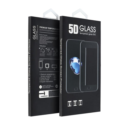 Película Protetora de Ecrã OEM para Apple iPhone 17, Vidro Temperado, Cola Completa, 5D, Preta
