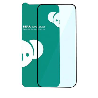 Película protetora de ecrã Bear Super Hard para Apple iPhone 17, Vidro Temperado, Cola Total, 3D, Preta