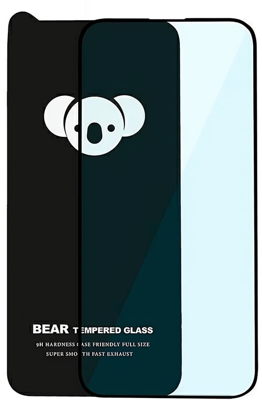 Película protetora de ecrã Bear HD para Apple iPhone 17 Air, Vidro Temperado, Cola Total, Preta