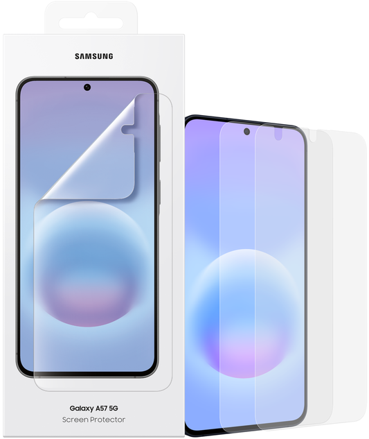 Película Protetora de Ecrã Samsung para Galaxy A57 5G, Plástico, Conjunto de 2 peças EF-UA576CTEGWW