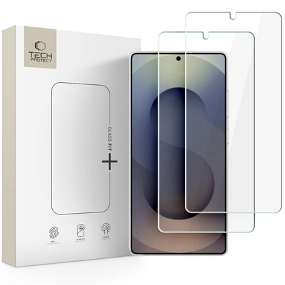 Película protetora de ecrã Tech-Protect FIT+ para Samsung Galaxy S26 Ultra S948, Vidro Temperado, Cola Total, Conjunto de 2 unidades