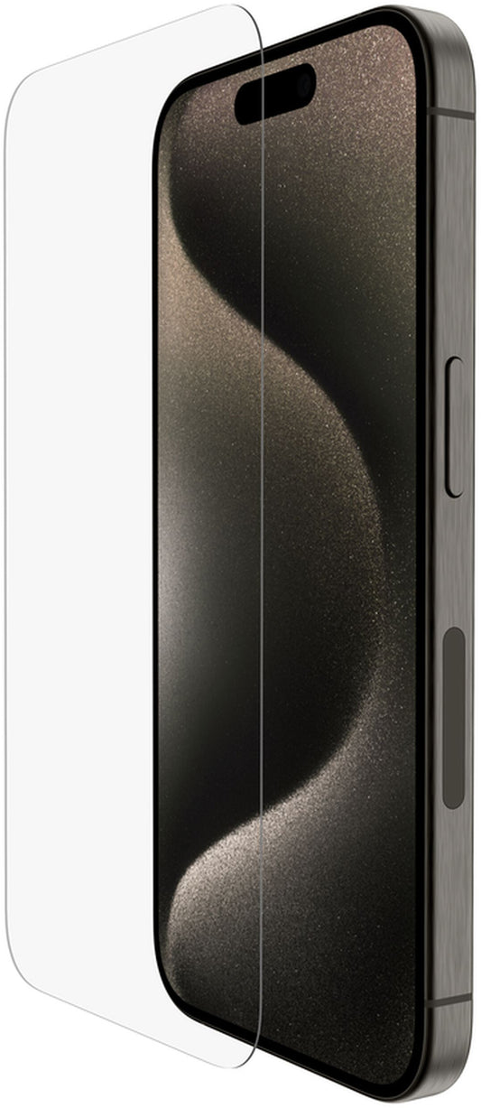 Película protetora de ecrã Belkin ScreenForce TemperedGlass para Apple iPhone 15 Pro, Vidro Temperado, Cola Total OVA137zz