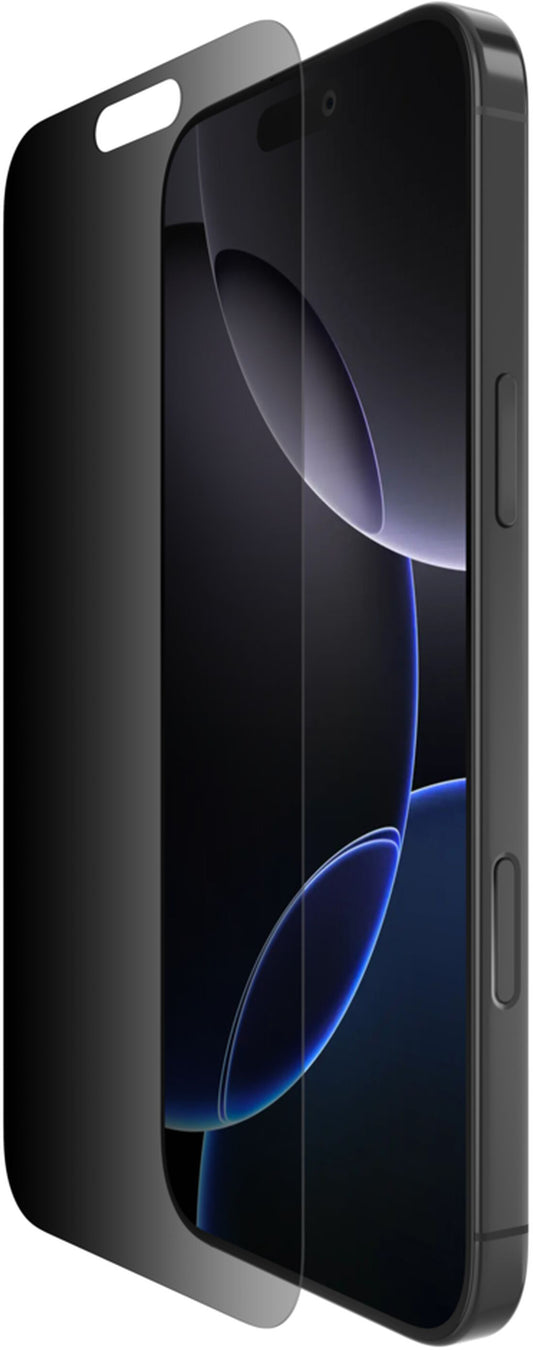 Película protetora de ecrã Privacy Belkin ScreenForce InvisiGlass para Apple iPhone 16 Pro Max, Vidro Temperado, Cola Total OVA170hq
