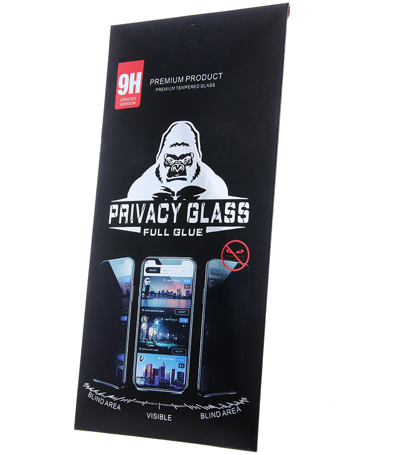 Película de proteção de ecrã Privacy OEM Glass para Apple iPhone 18 Pro Max, Vidro Temperado, Cola Total