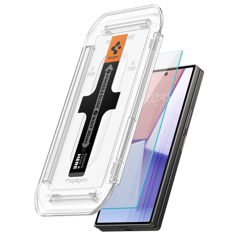 Protetor de ecrã Spigen EZ FIT para Samsung Galaxy Z Fold6 F956, Vidro blindado, Cola total, Conjunto 2 peças, 2.5D, 2.5D, Ecrã exterior AGL07969 