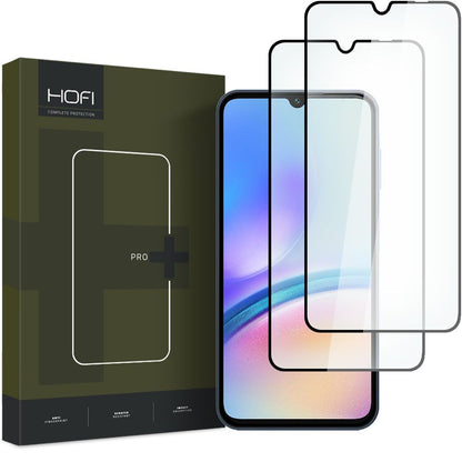 HOFI Glass PRO+ Protetor de ecrã para Samsung Galaxy A05s A057, Escudo de vidro, Cola total, Conjunto 2 peças, 2.5D, Preto