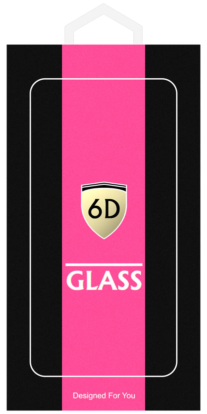 Película protetora de ecrã OEM para Samsung Galaxy A55 5G A556, Vidro Temperado, Cola Total, 6D, Preta