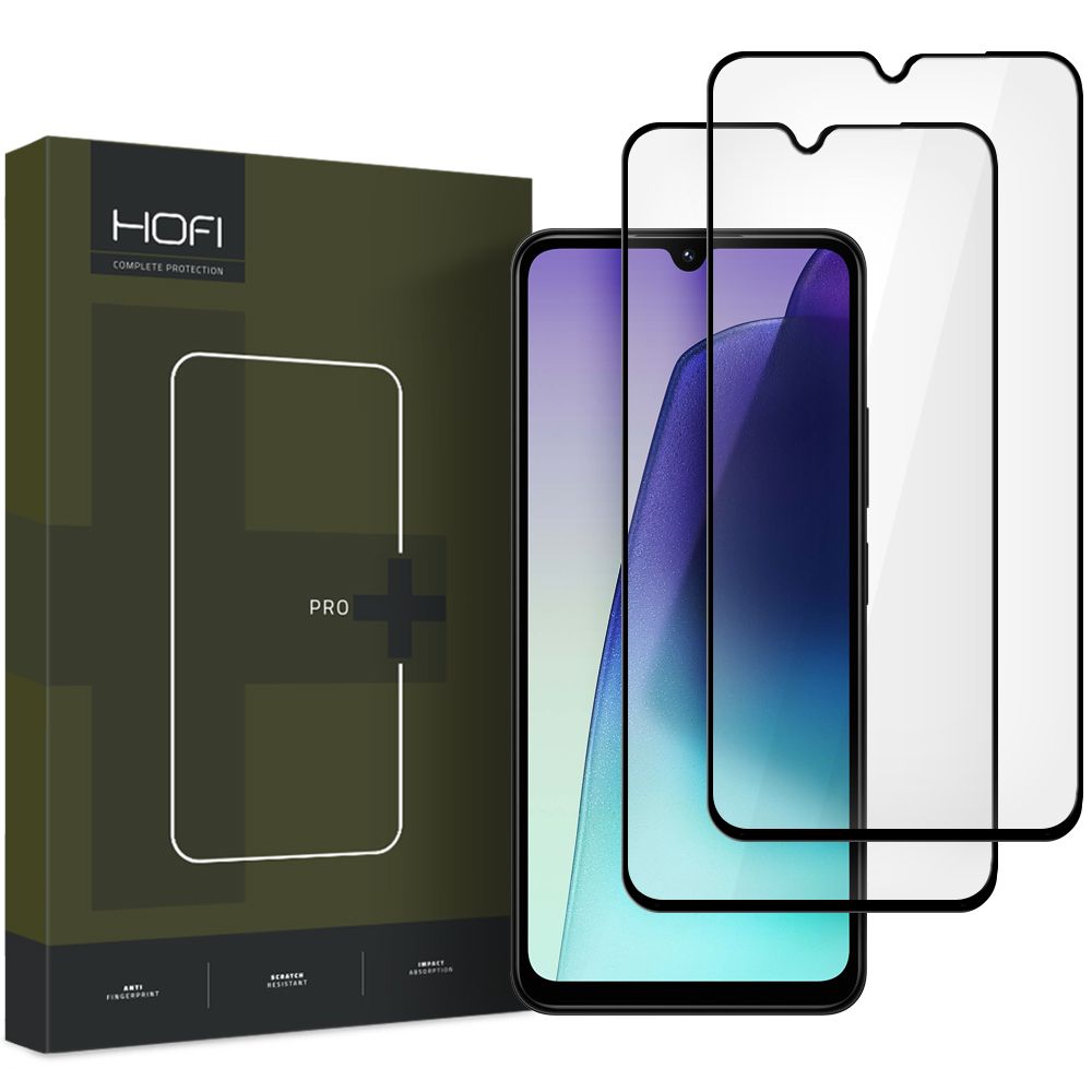 Protetor de ecrã HOFI Glass PRO+ para Xiaomi Redmi 14C, Escudo de vidro, Cola completa, Conjunto 2 peças, 2.5D, Preto