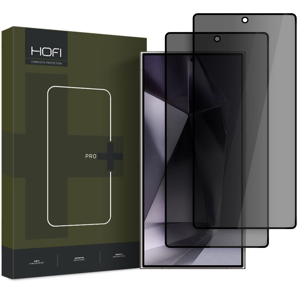 Película protetora de ecrã Privacy HOFI Glass PRO+ para Samsung Galaxy S25 Ultra S938, Vidro Temperado, Cola Total, Conjunto de 2 unidades