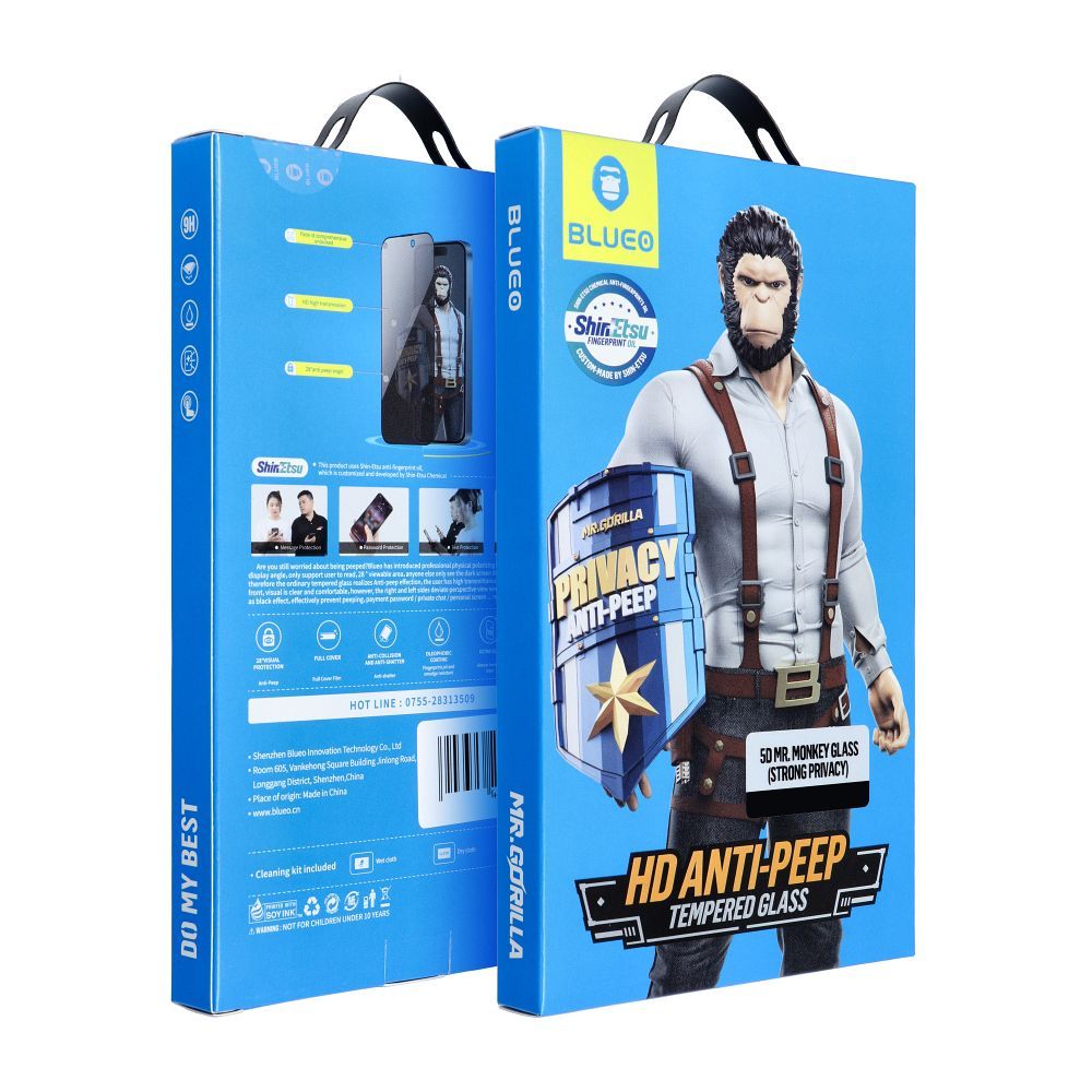 Película de Proteção de Ecrã Privacy Blueo para Samsung Galaxy S25 Ultra S938, Vidro Temperado, Cola Completa, 5D