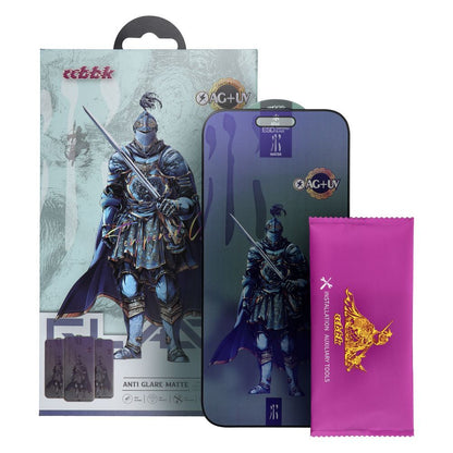 Película protetora de ecrã Privacy Blue Light OG Shuijia para Apple iPhone 16 Pro Max, Vidro Temperado, Cola Total