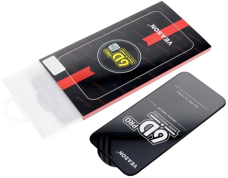 Película protetora de ecrã Veason PRO para Motorola Moto E32s / E22s / E32 / G22, Vidro Temperado, Cola Total, 6D, Preta